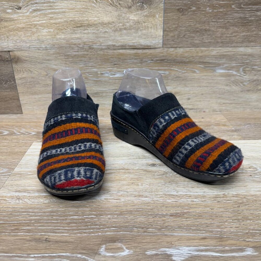 Born Multicolor Striped Wool Clogs - Black, Orange, Red, Gray - Picture 5 of 6